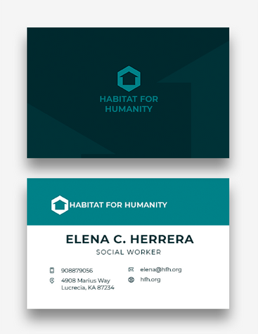 Cohesive Social Worker Business Card