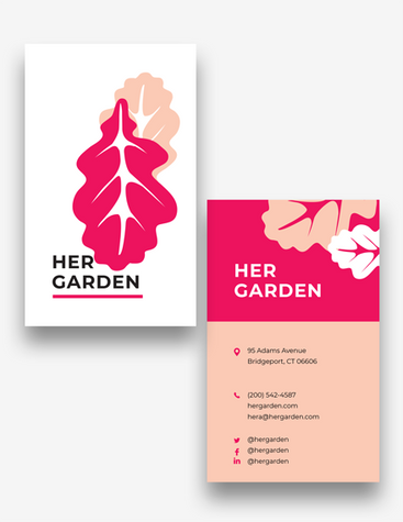 Pink Garden Company Business Card