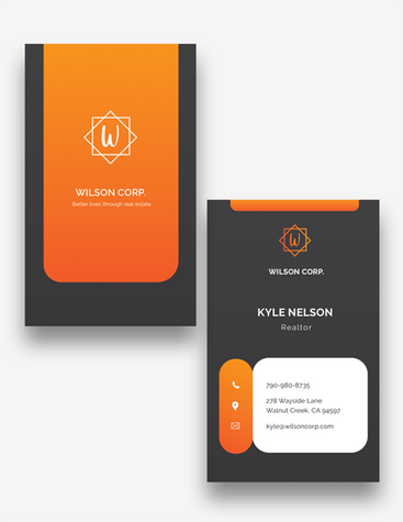 Orange Realtor Business Card