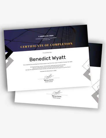 Sleek Certificate of Completion