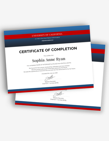 Formal Internship Certificate