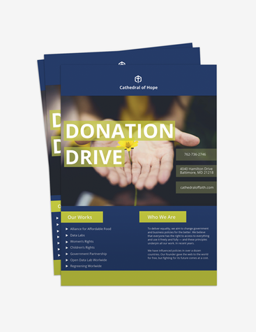Serene Donation Drive Flyer