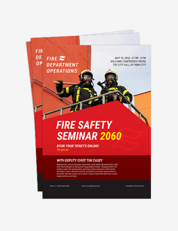 Bold Red Fire Safety Flyer