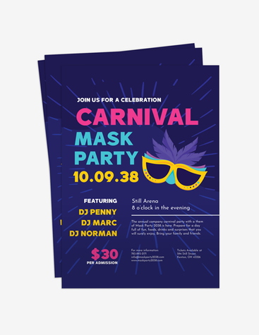 Mask Carnival Party Flyer