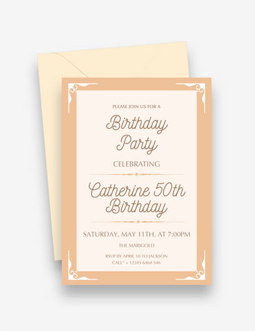 Elegant Frame Birthday Invitation