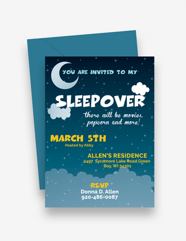 Starry Sleepover Invitation