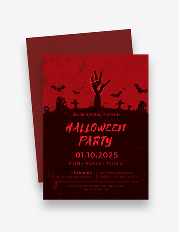 Bold Halloween Party Invite
