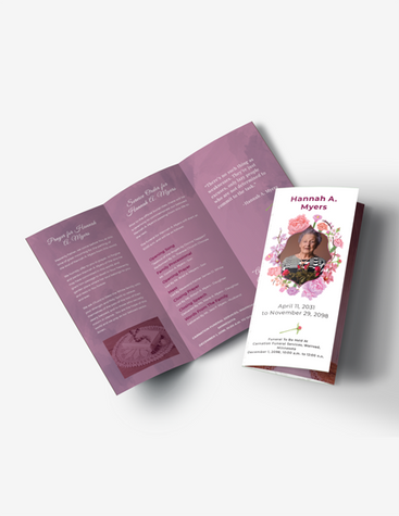 Pink Funeral Service Brochure