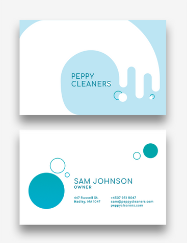 Pop Cleaning Service Business Card