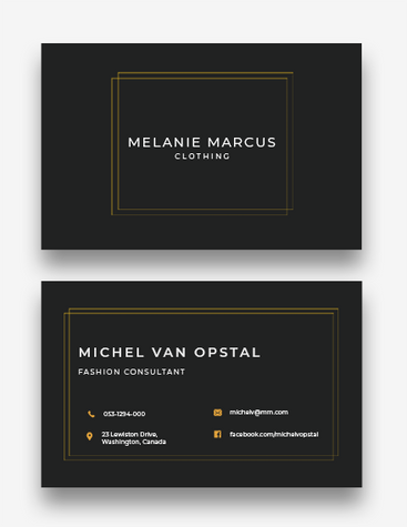 Fashion Consultant Business Card