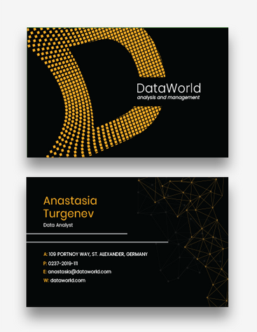 Data Analyst Business Card