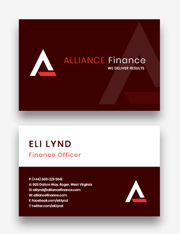 Finance Officer Business Card