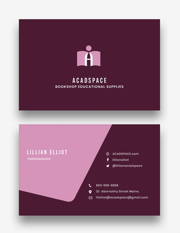 Bookstore Owner Business Card