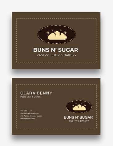 Attractive Pastry Chef Business Card