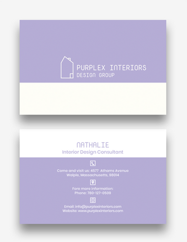 Dual-tone Interior Design Business Card