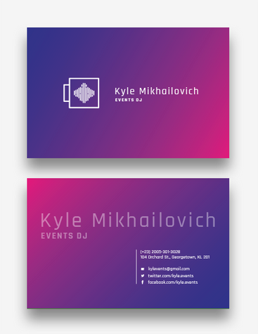 Events DJ Business Card