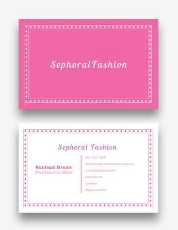 Fashion Boutique business card