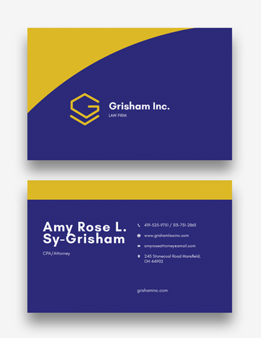 Stylish Law Firm Business Card
