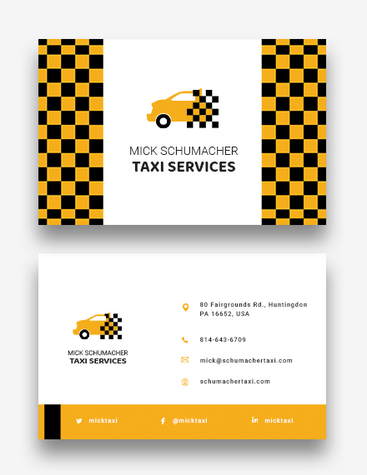 Taxi Company Business Card