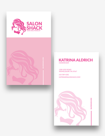 Pink Hairdresser Business Card