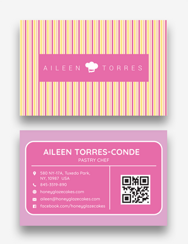 Pro Pastry Chef Business Card