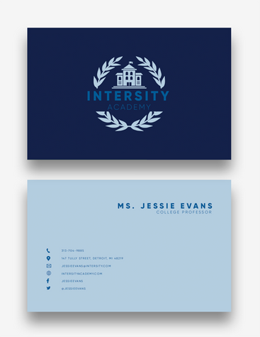 Blue Professor Business Card