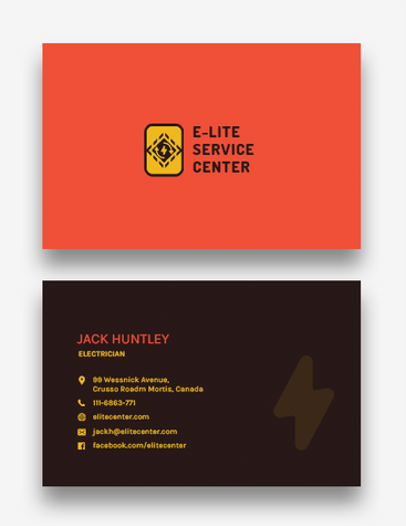 Electrical Shop Business Card