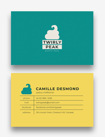 Appealing Pastry Shop Business Card