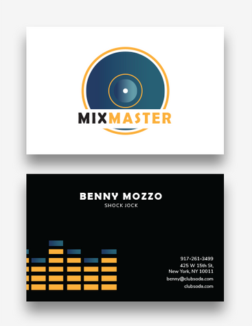 Minimalist DJ Business Card