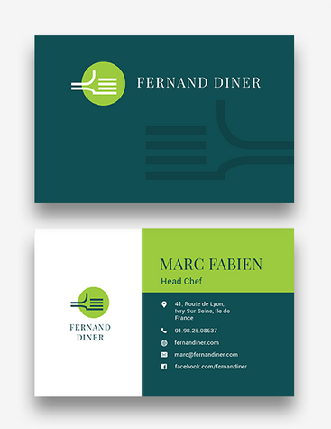 Modern Diner Business Card