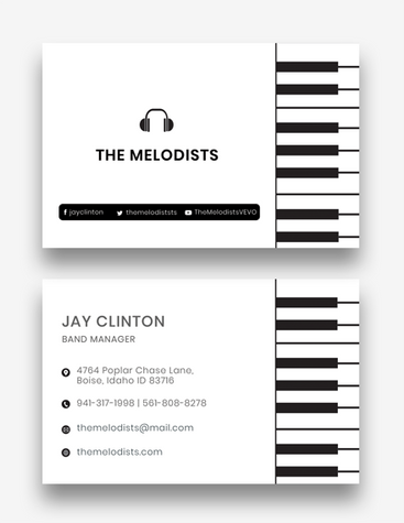 Band Manager Business Card