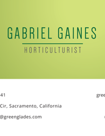 Horticulturist Business Card