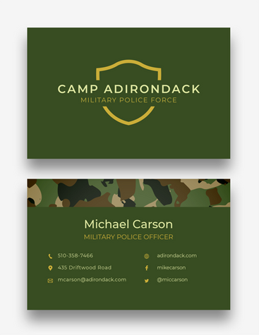 Military Force Business Card