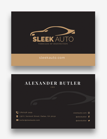 Sleek Vehicle Business Card