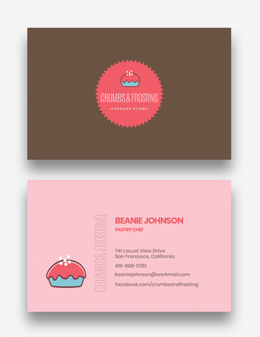 Modern Pastry Chef Business Card