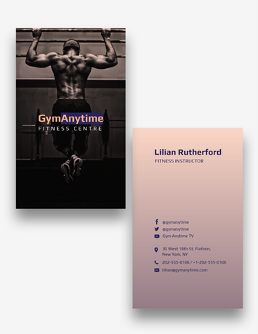 Gym Instructor Business Card