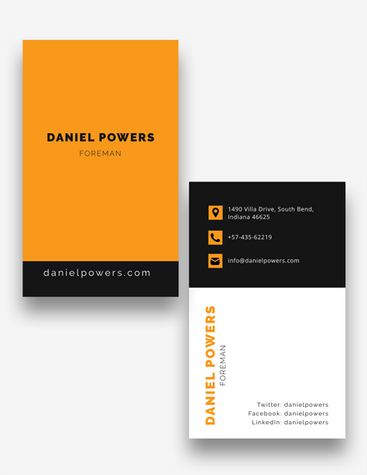 Simple Contractor Business Card