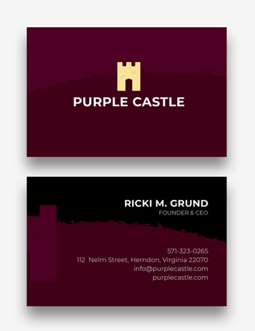 Sleek Purple Business Card