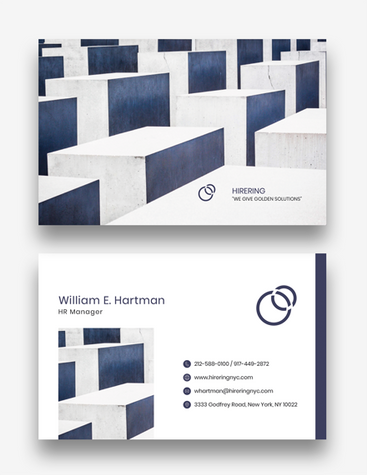 Clean HR Manager Business Card