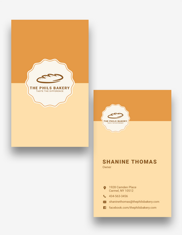 Coherent Bakery Owner Business Card