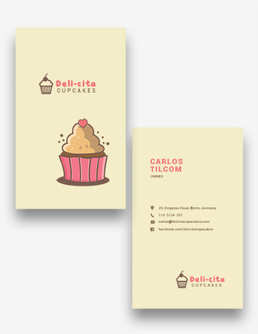 Cute Cupcake Business Card