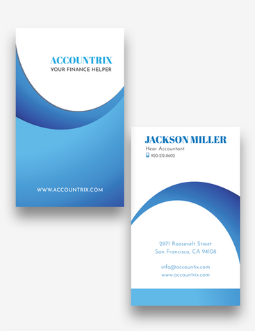 Blue Accountant Business Card