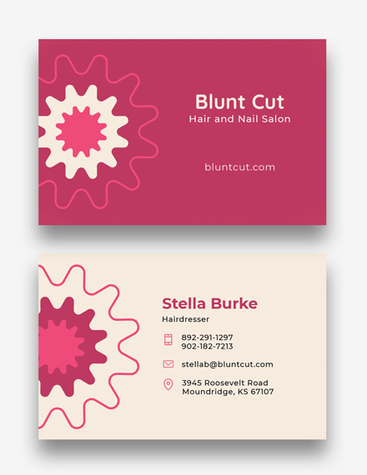 Pink Hairdresser's Business Card