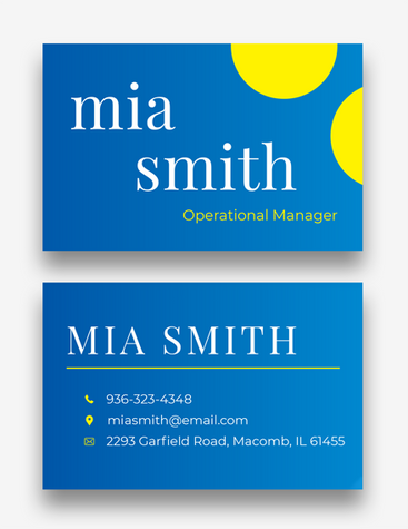 Bright Manager Business Card