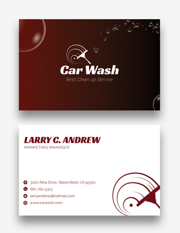 Car Wash Company Card