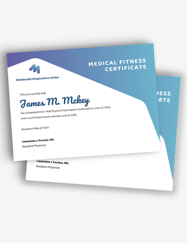 Medical Fitness Certificate