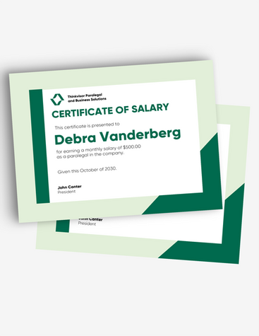 Green Salary Certificate