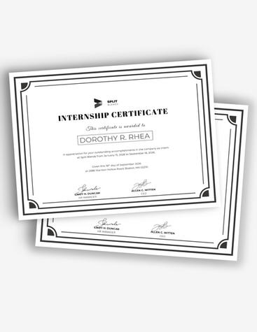 Simple Internship Certificate
