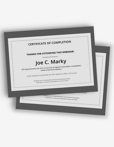 Webinar Completion Certificate