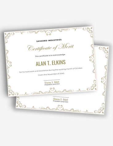 Fancy Merit Certificate